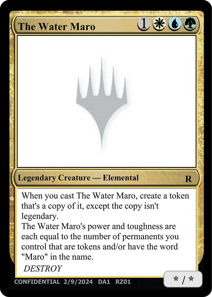 The Water Maro (UNK-RZ01B) [Misc] Unknown Event MTG Single Wizards of the Coast