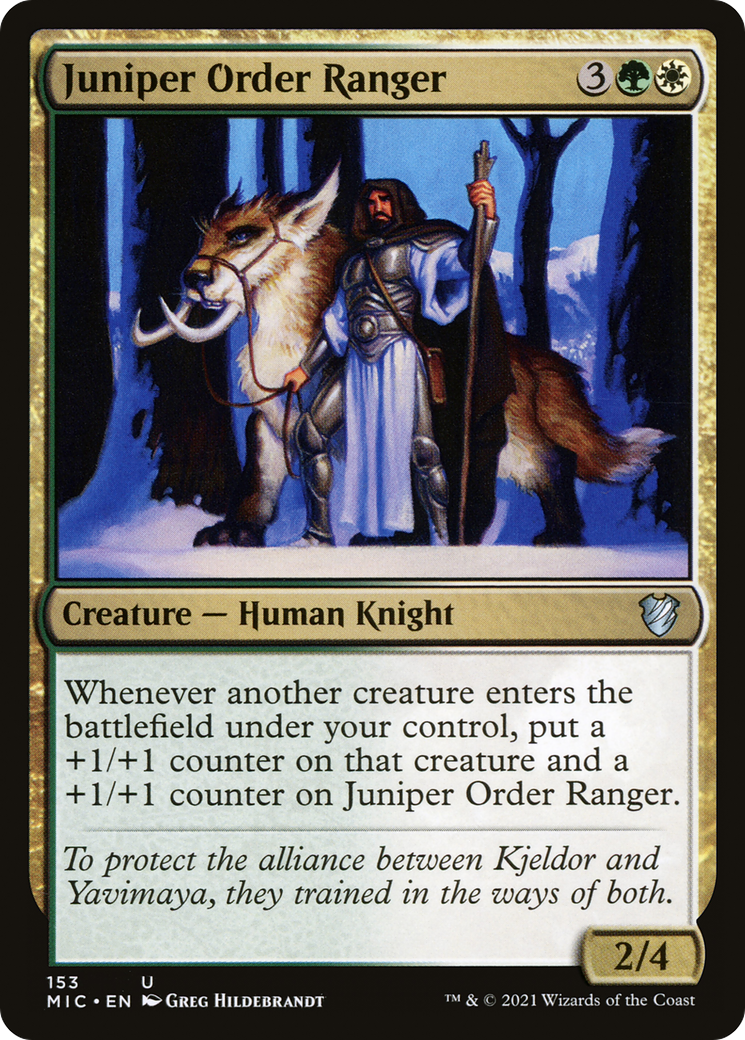 Juniper Order Ranger (MIC-153) [Midnight Hunt Commander] MTG Single Wizards of the Coast