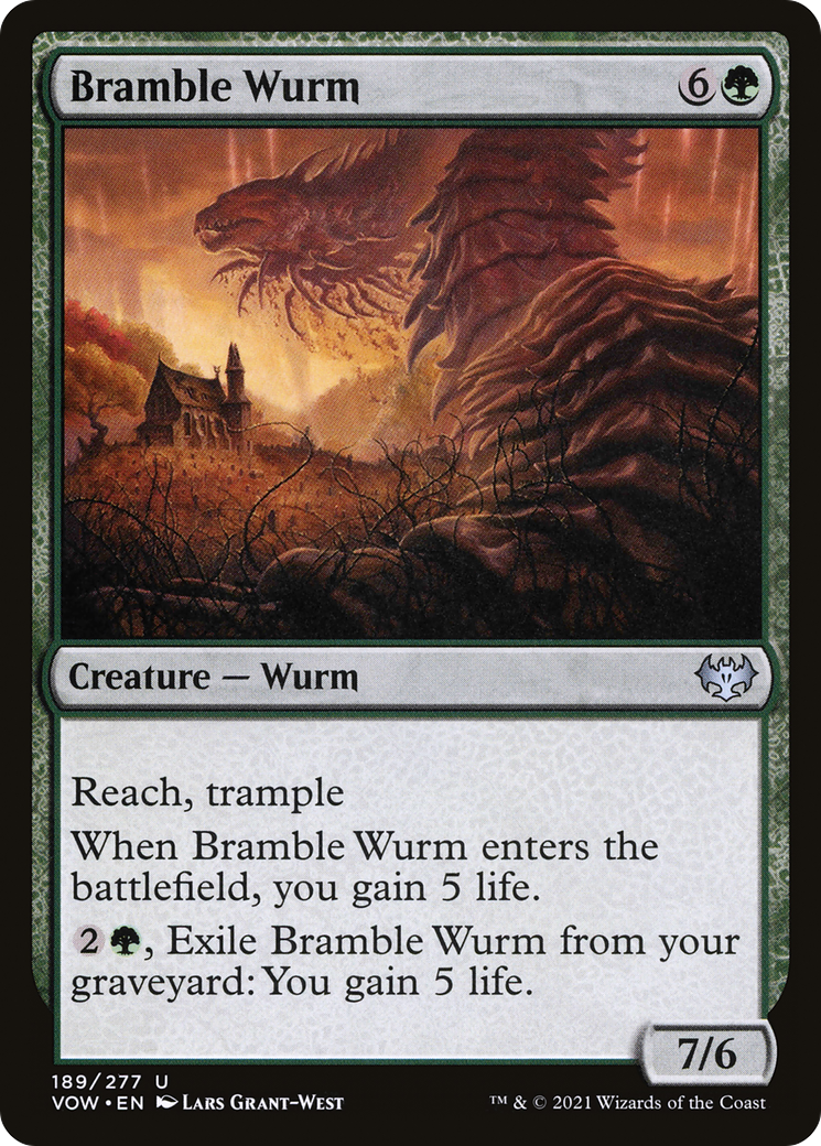 Bramble Wurm (VOW-189) [Innistrad: Crimson Vow] MTG Single Wizards of the Coast