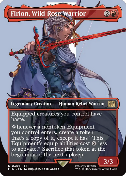 Firion, Wild Rose Warrior (FIN-386) [FINAL FANTASY] (Borderless) MTG Single Wizards of the Coast