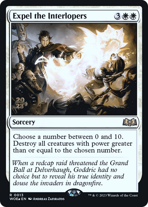 Expel the Interlopers (PRE-013) [Wilds of Eldraine Promos] Foil MTG Single Wizards of the Coast