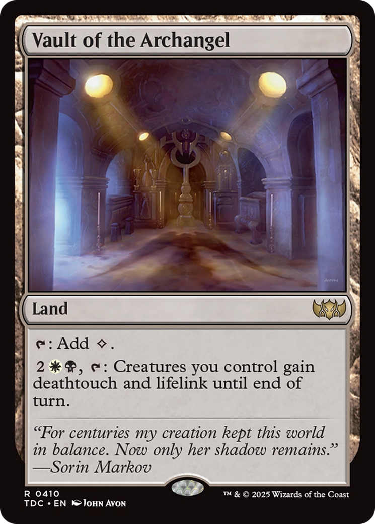 Vault of the Archangel (TDC-410) [Commander: Tarkir: Dragonstorm] MTG Single Wizards of the Coast