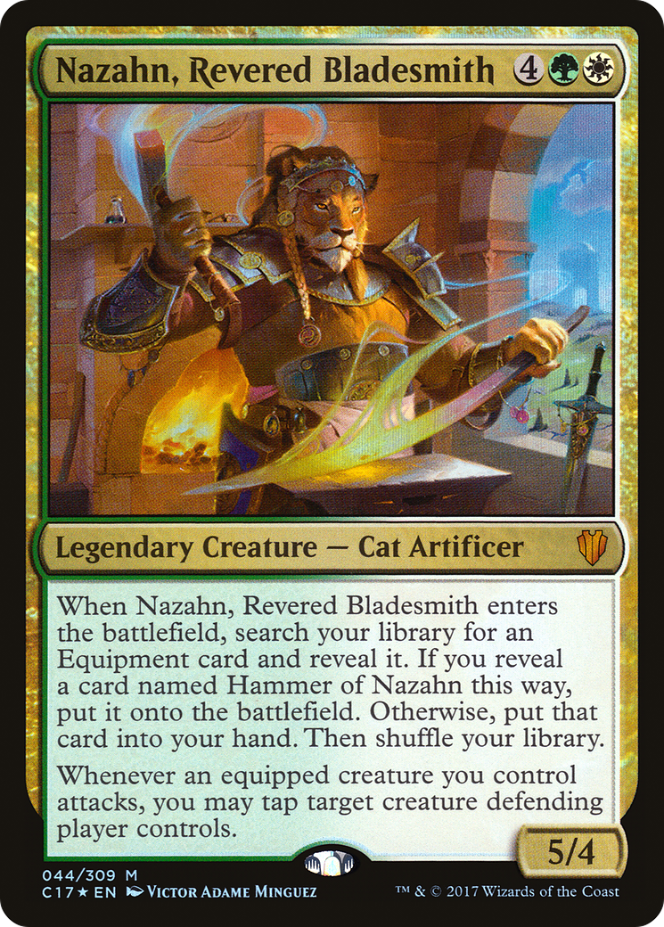 Nazahn, Revered Bladesmith (C17-044) [Commander 2017] Foil MTG Single Wizards of the Coast