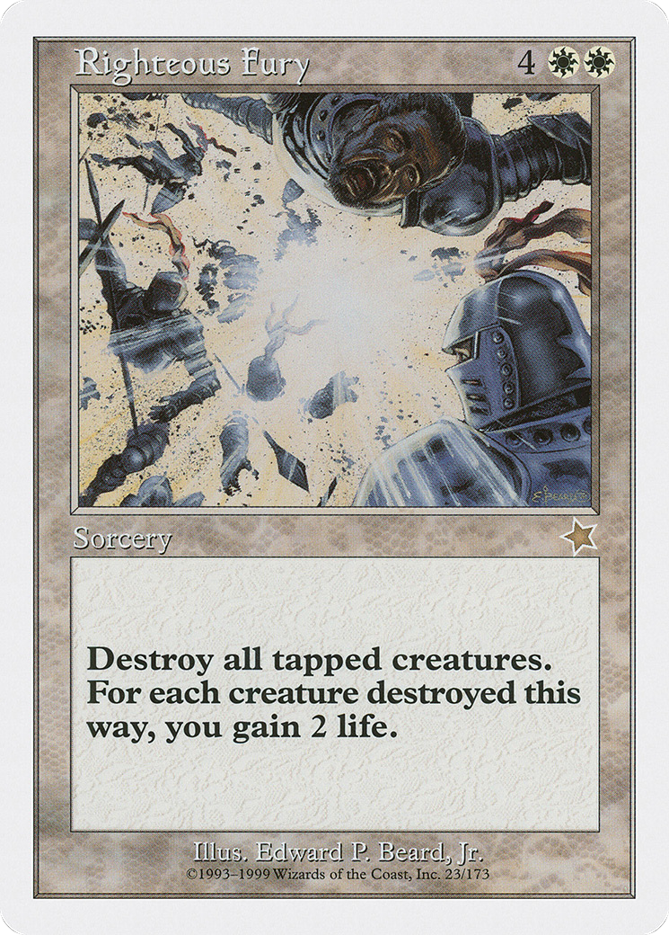 Righteous Fury (S99-023) [Misc] Starter 1999 MTG Single Wizards of the Coast