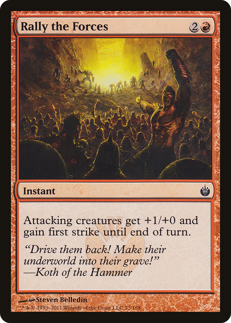Rally the Forces (MBS-073) [Mirrodin Besieged] Foil MTG Single Wizards of the Coast