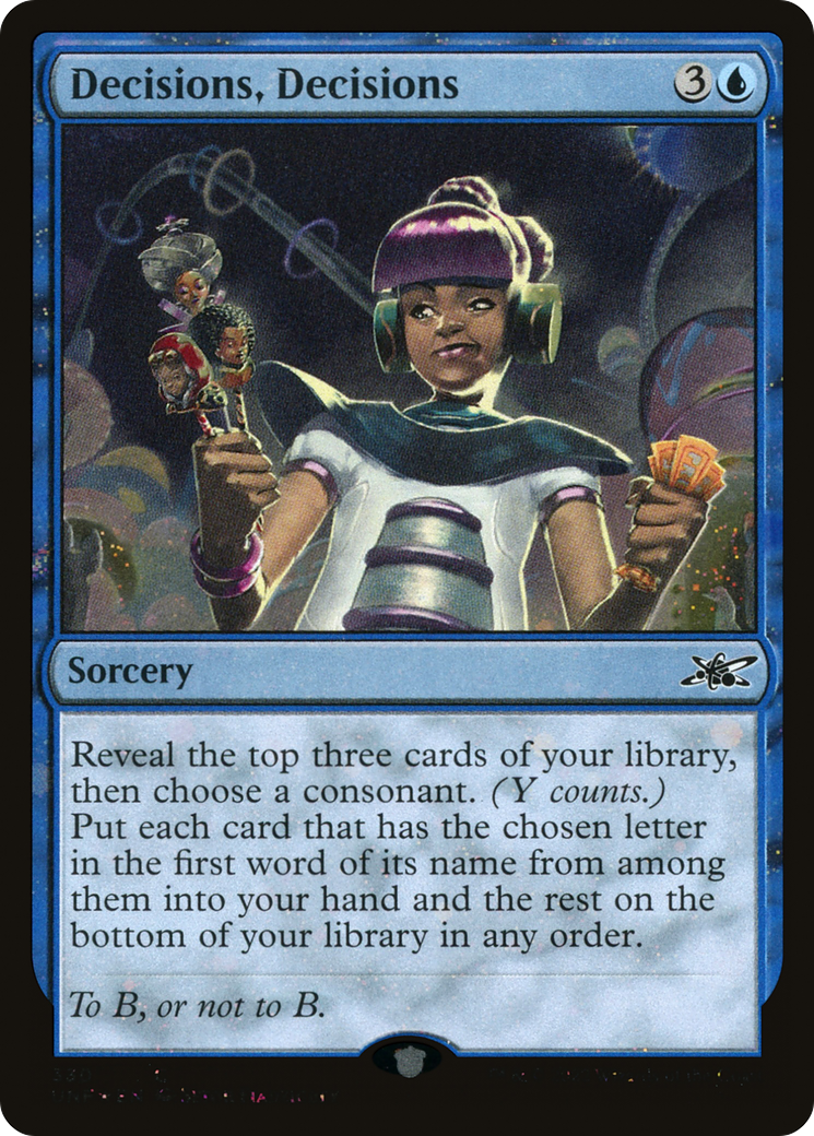 Decisions, Decisions (Galaxy Foil) (UNF-330) [Unfinity] Foil MTG Single Wizards of the Coast