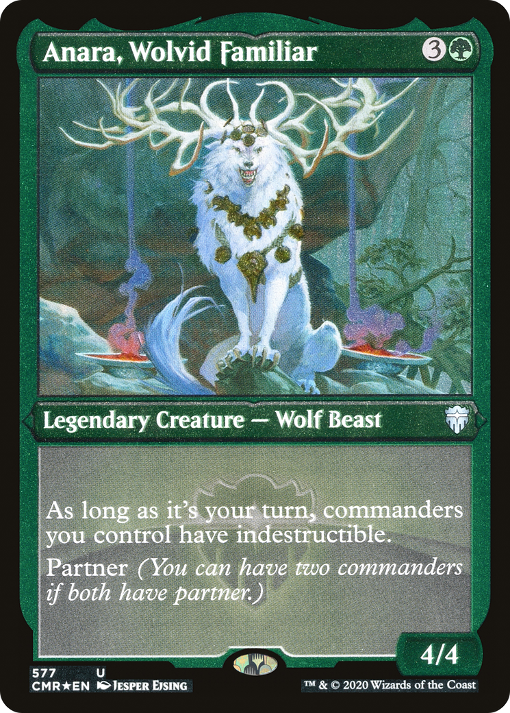 Anara, Wolvid Familiar (Foil Etched) (CMR-577) [Commander Legends] Foil MTG Single Wizards of the Coast