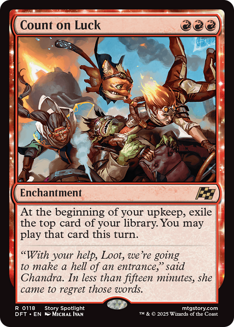 Count on Luck (DFT-118) [Aetherdrift] MTG Single Wizards of the Coast