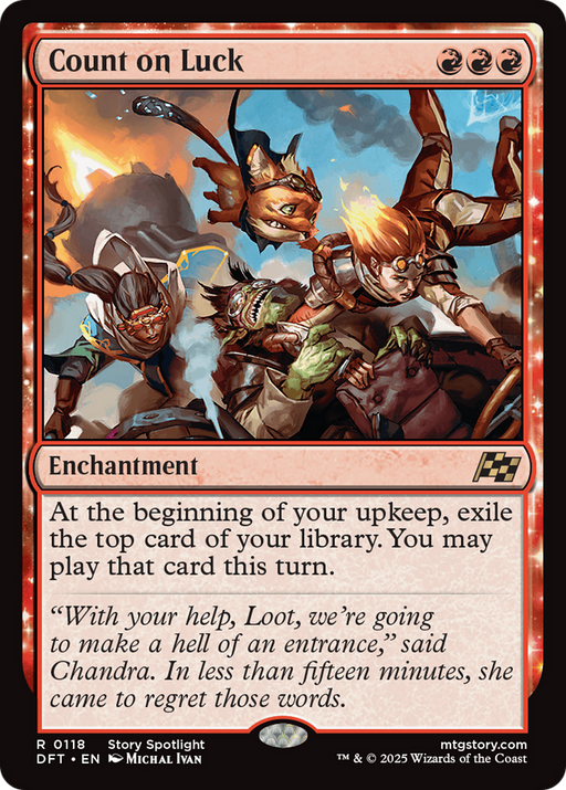 Count on Luck (DFT-118) [Aetherdrift] MTG Single Wizards of the Coast