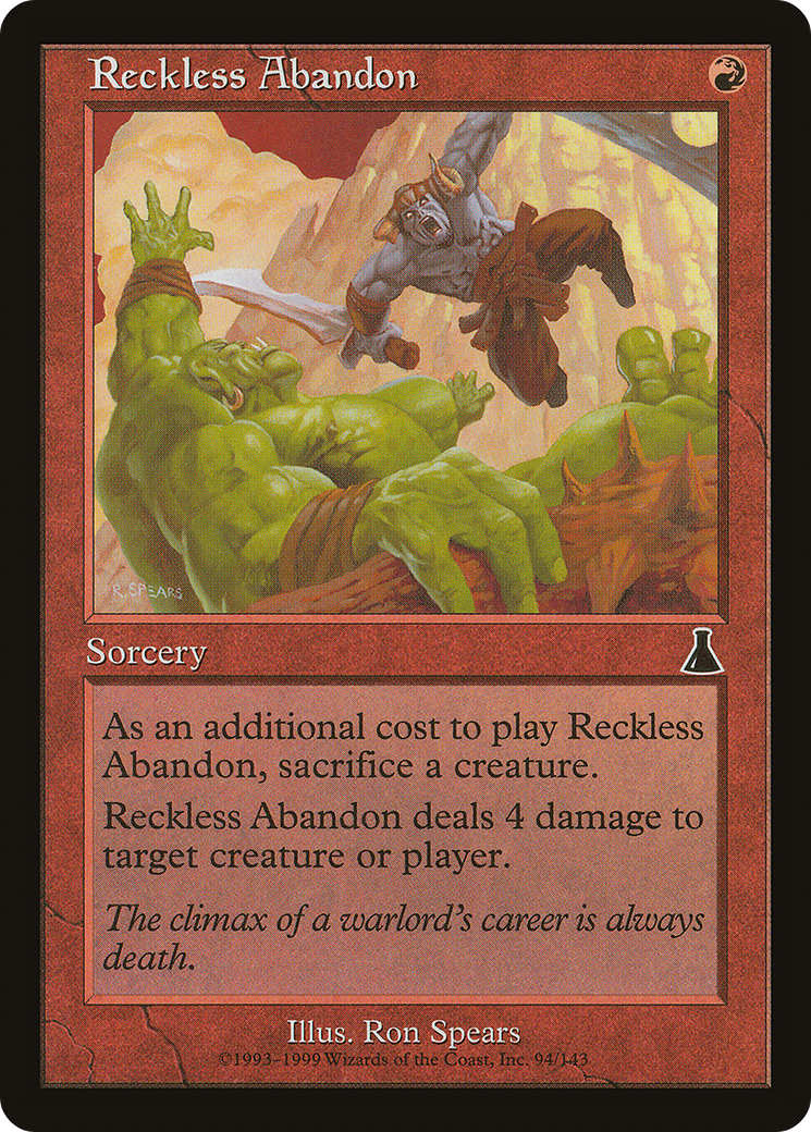 Reckless Abandon (UDS-094) [Urza's Destiny] MTG Single Wizards of the Coast