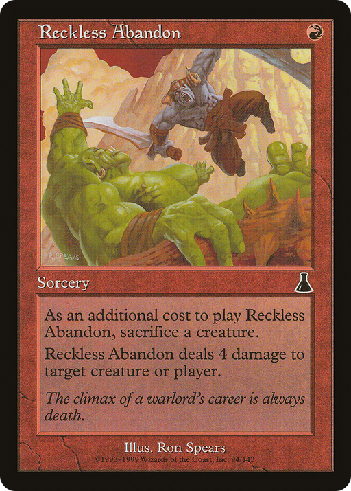 Reckless Abandon (UDS-094) [Urza's Destiny] MTG Single Wizards of the Coast