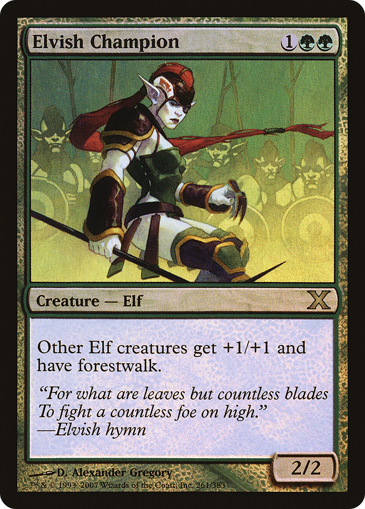 Elvish Champion (10E-261★) [Tenth Edition] Foil MTG Single Wizards of the Coast