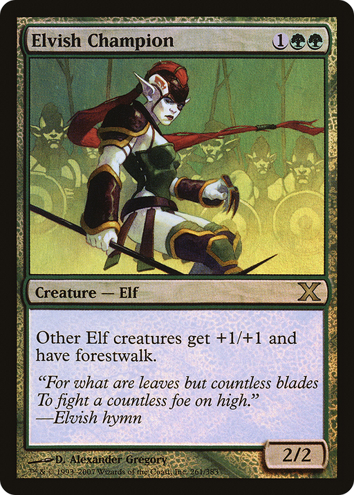 Elvish Champion (10E-261★) [Tenth Edition] Foil MTG Single Wizards of the Coast