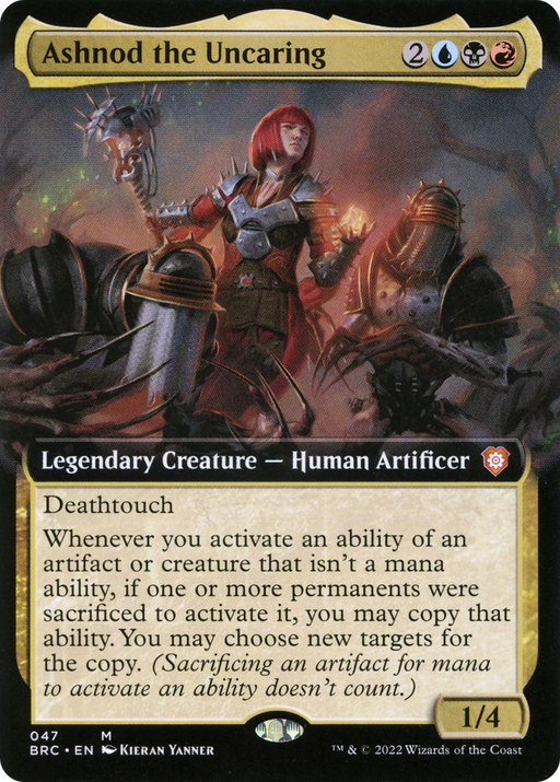 Ashnod the Uncaring (BRC-047) [The Brothers' War Commander] (Extended Art) Foil MTG Single Wizards of the Coast