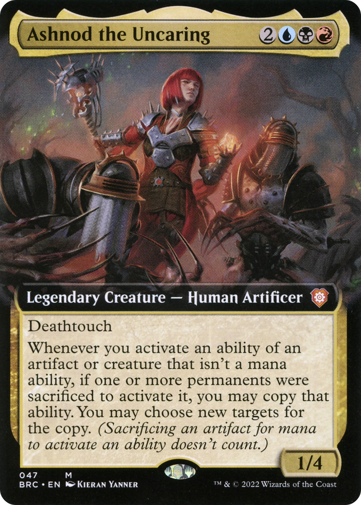 Ashnod the Uncaring (BRC-047) [The Brothers' War Commander] (Extended Art) MTG Single Wizards of the Coast