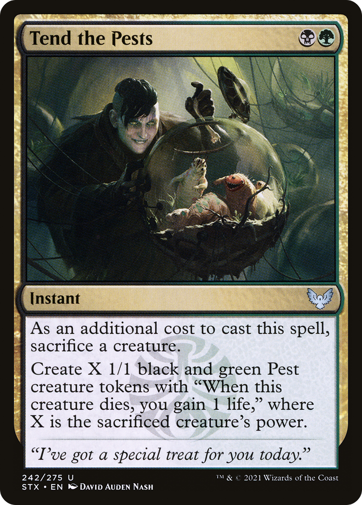 Tend the Pests (STX-242) [Strixhaven: School of Mages] Foil MTG Single Wizards of the Coast