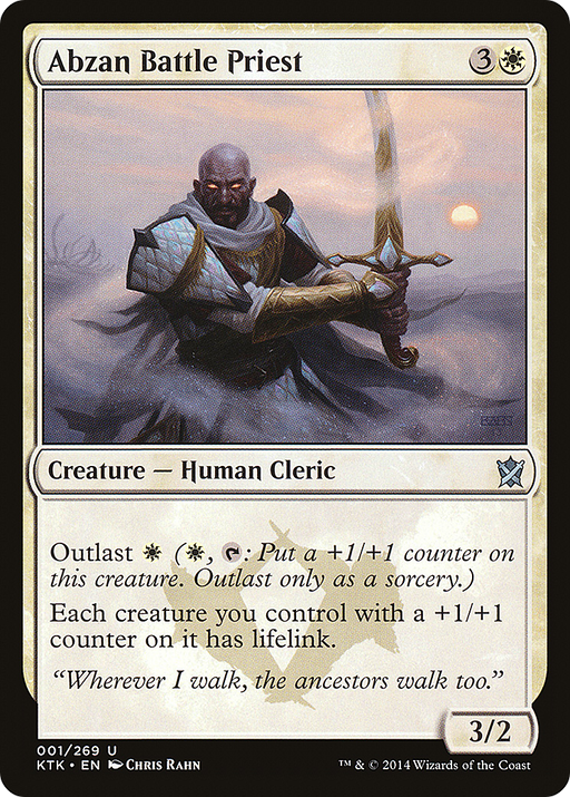 Abzan Battle Priest (KTK-001) [Khans of Tarkir] MTG Single Wizards of the Coast