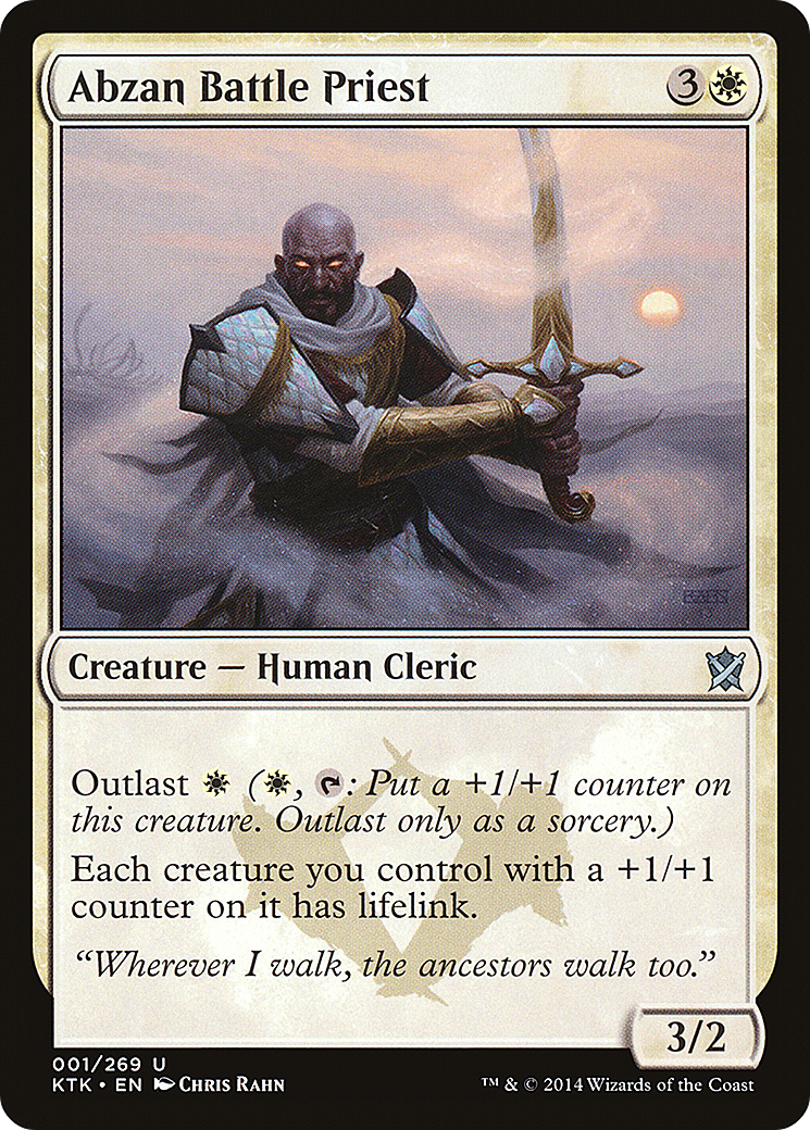 Abzan Battle Priest (KTK-001) [Khans of Tarkir] Foil MTG Single Wizards of the Coast