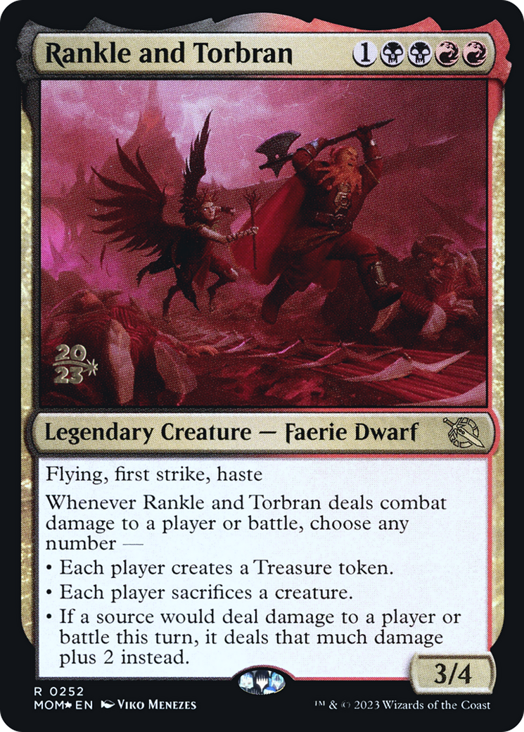 Rankle and Torbran (PRE-252S) [March of the Machine Promos] Foil MTG Single Wizards of the Coast