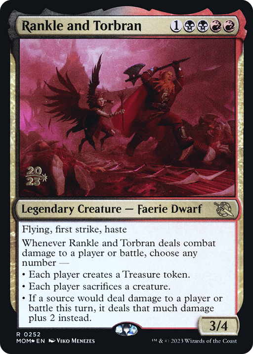 Rankle and Torbran (PRE-252S) [March of the Machine Promos] Foil MTG Single Wizards of the Coast