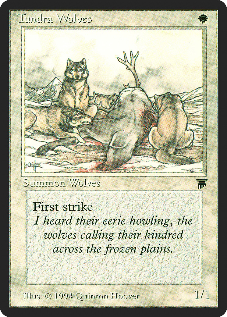 Tundra Wolves (LEG-040) [Oldschool] Legends MTG Single Wizards of the Coast