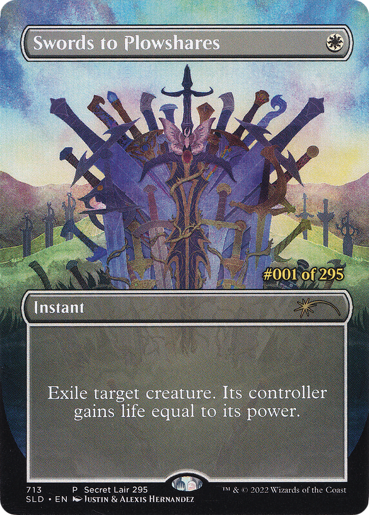 Swords to Plowshares (SLD-713) [Secret Lair Drop] (Borderless) MTG Single Wizards of the Coast