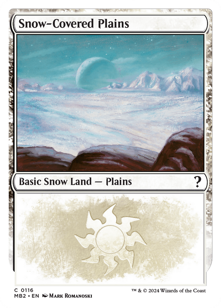 Snow-Covered Plains (White Border) (MB2-116) [Mystery Booster] Mystery Booster 2 MTG Single Wizards of the Coast