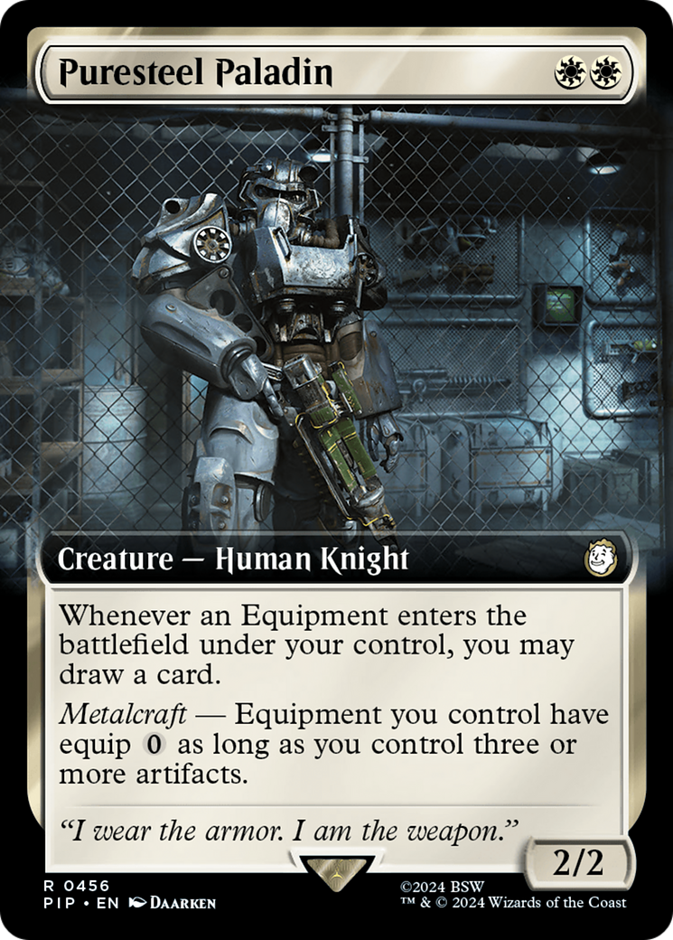 Puresteel Paladin (PIP-456) [Fallout] (Extended Art) Foil MTG Single Wizards of the Coast