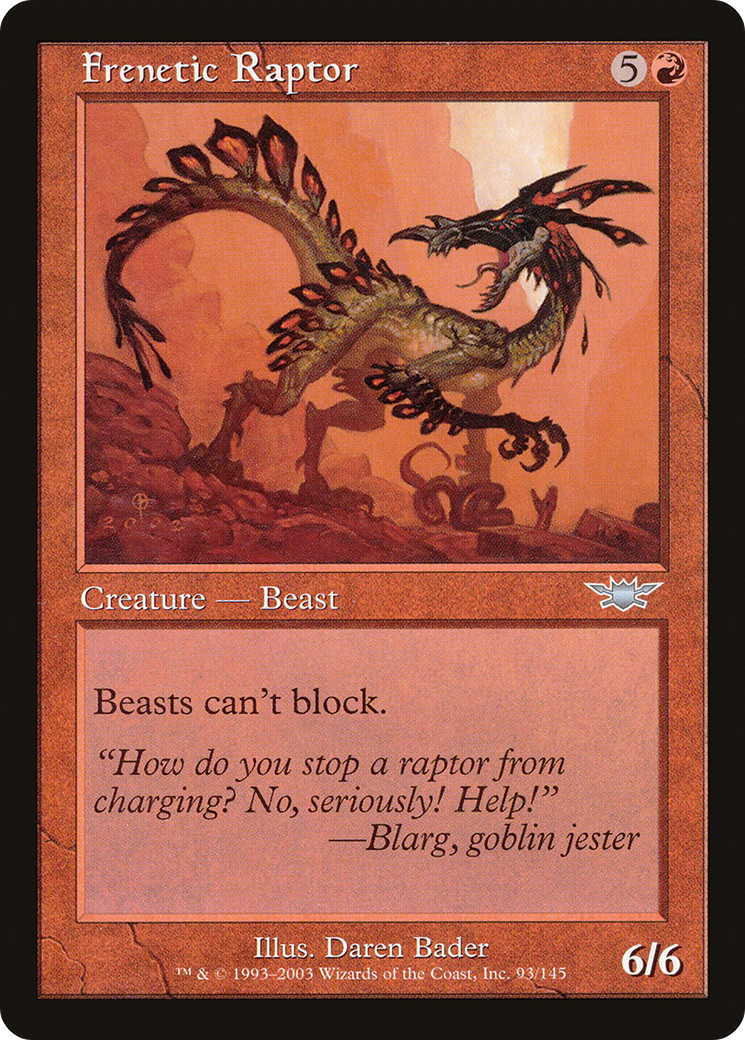 Frenetic Raptor (LGN-093) [Legions] Foil MTG Single Wizards of the Coast