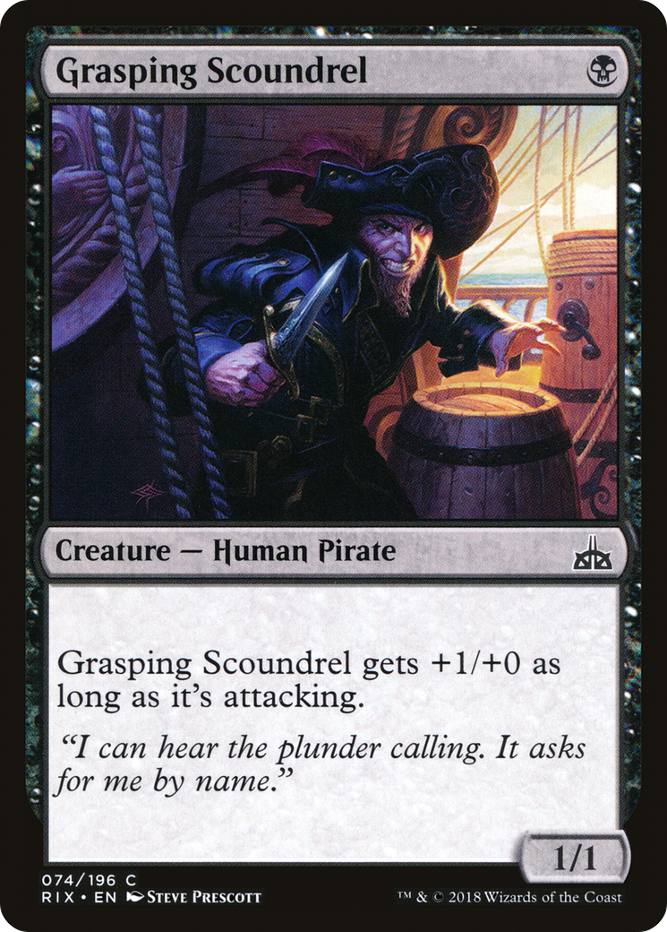 Grasping Scoundrel (RIX-074) [Rivals of Ixalan] Foil MTG Single Wizards of the Coast