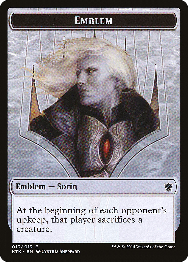 Emblem - Sorin, Solemn Visitor (KTK-013) [Tokens] Khans of Tarkir Tokens MTG Single Wizards of the Coast