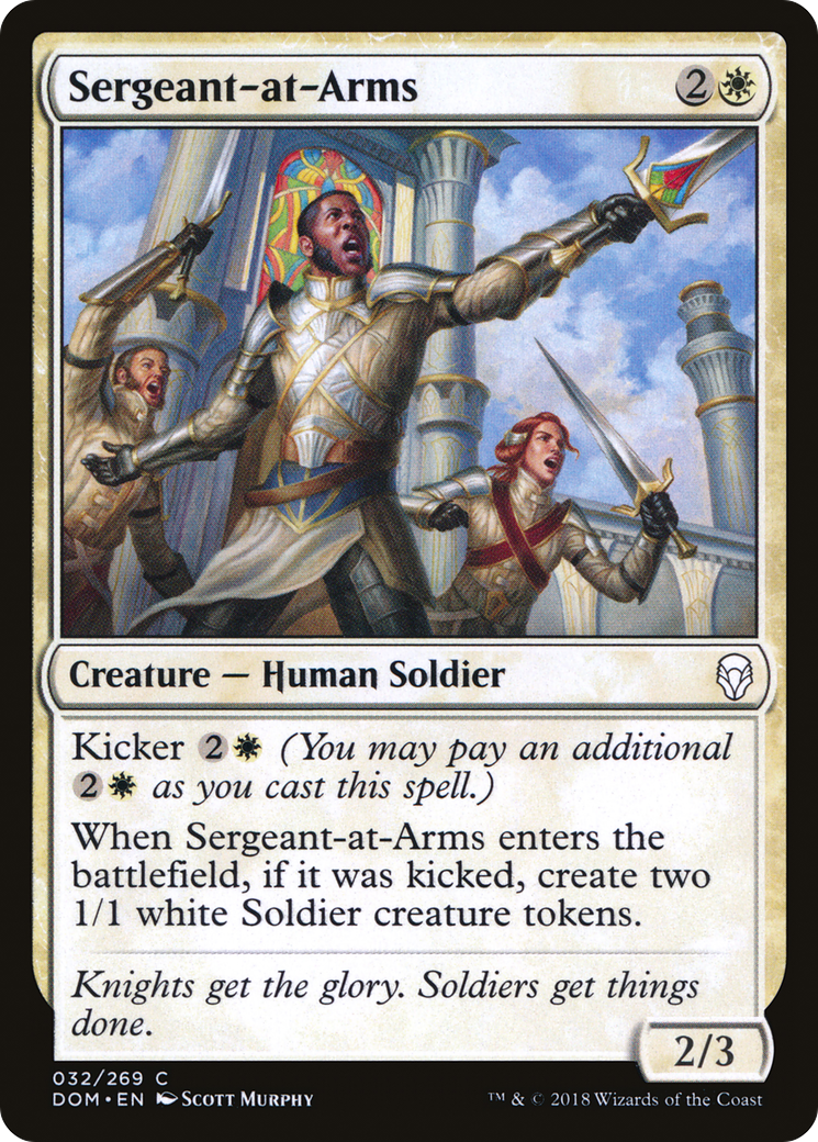 Sergeant-at-Arms (DOM-032) [Dominaria] Foil MTG Single Wizards of the Coast