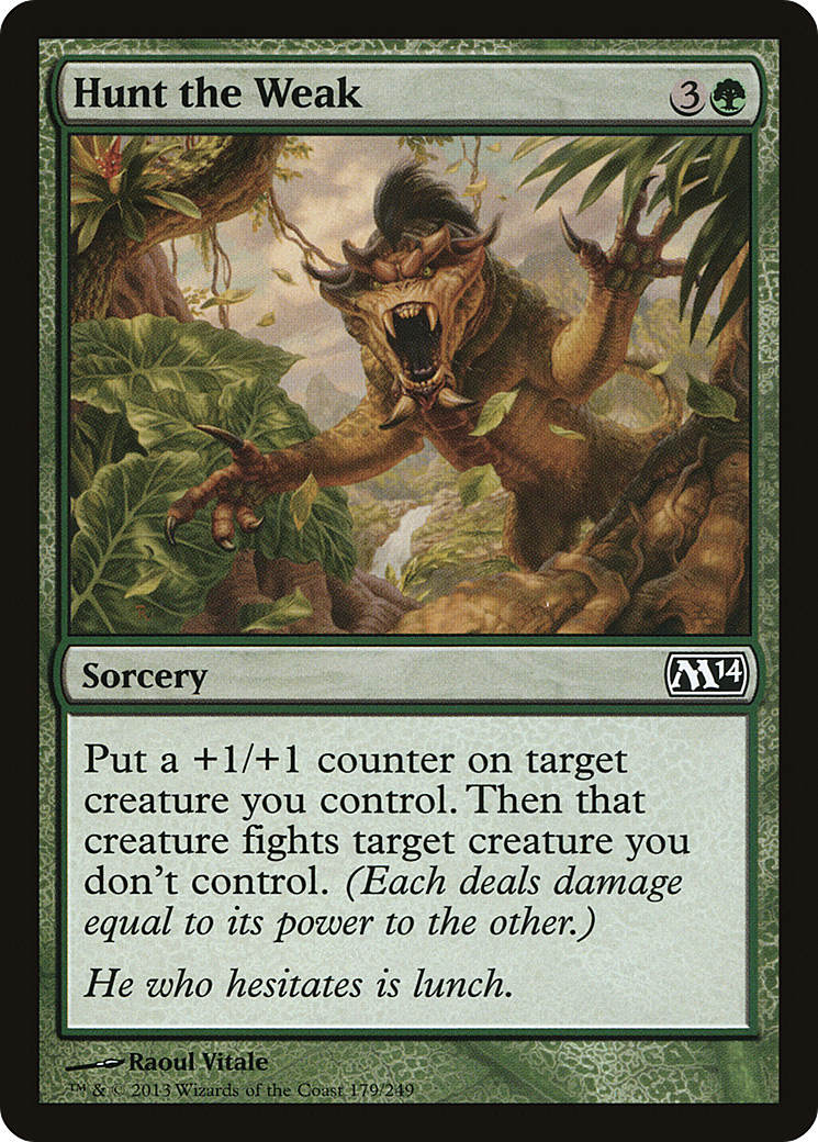 Hunt the Weak (M14-179) [Magic 2014] Foil MTG Single Wizards of the Coast
