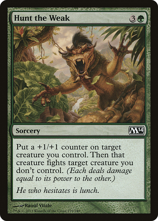 Hunt the Weak (M14-179) [Magic 2014] Foil MTG Single Wizards of the Coast