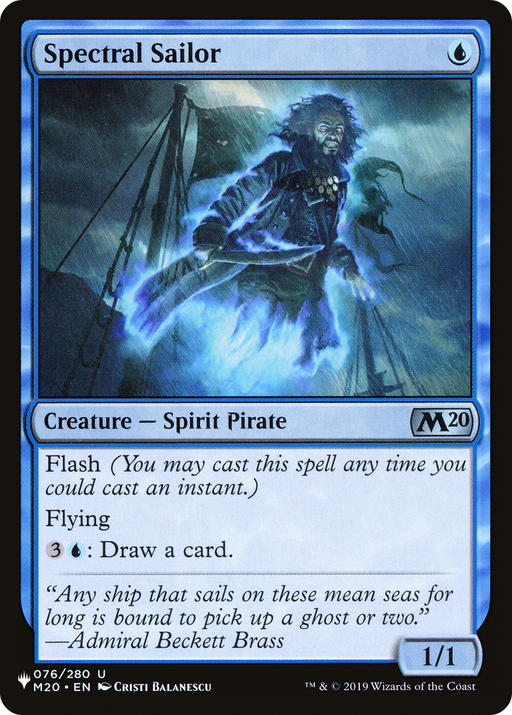 Spectral Sailor (LIST-M20-76) [Mystery Booster] The List MTG Single Wizards of the Coast