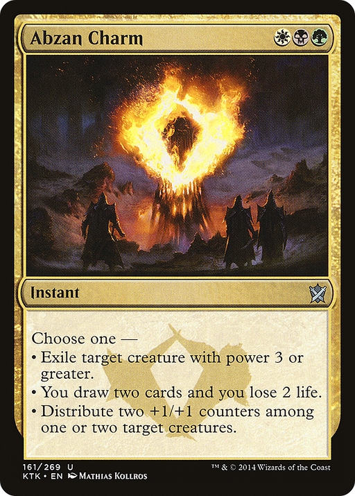 Abzan Charm (KTK-161) [Khans of Tarkir] Foil MTG Single Wizards of the Coast