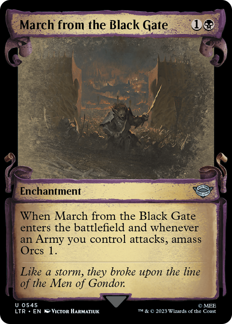 March from the Black Gate (LTR-545) [The Lord of the Rings: Tales of Middle-earth] (Showcase) MTG Single Wizards of the Coast