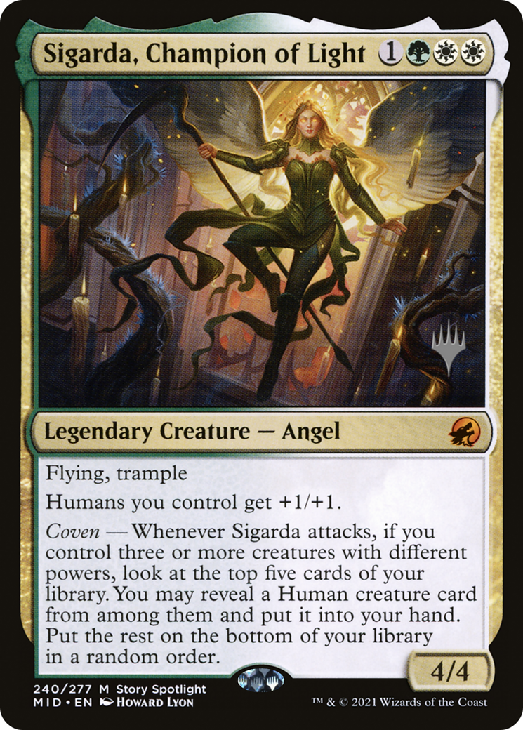 Sigarda, Champion of Light (PPMID-240) [Innistrad: Midnight Hunt Promos] Foil MTG Single Wizards of the Coast