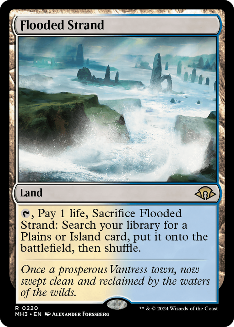 Flooded Strand (MH3-220) [Modern Horizons 3] Foil MTG Single Wizards of the Coast