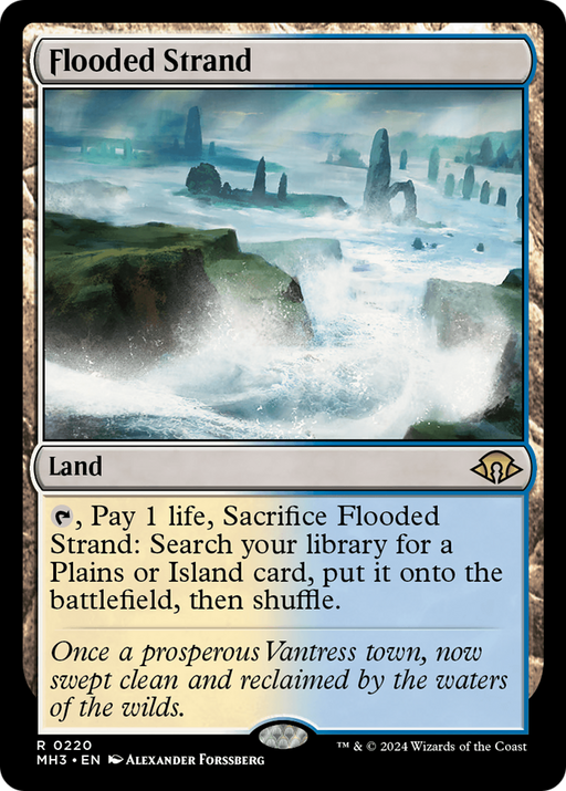 Flooded Strand (MH3-220) [Modern Horizons 3] Foil MTG Single Wizards of the Coast