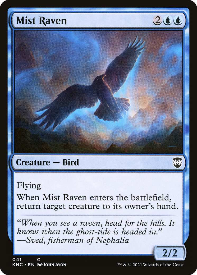 Mist Raven (KHC-041) [Kaldheim Commander] MTG Single Wizards of the Coast
