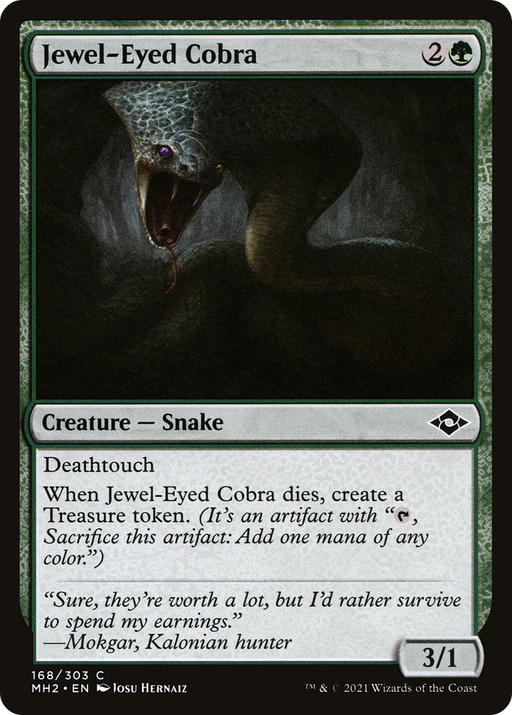 Jewel-Eyed Cobra (MH2-168) [Modern Horizons 2] Foil MTG Single Modern Horizons 2