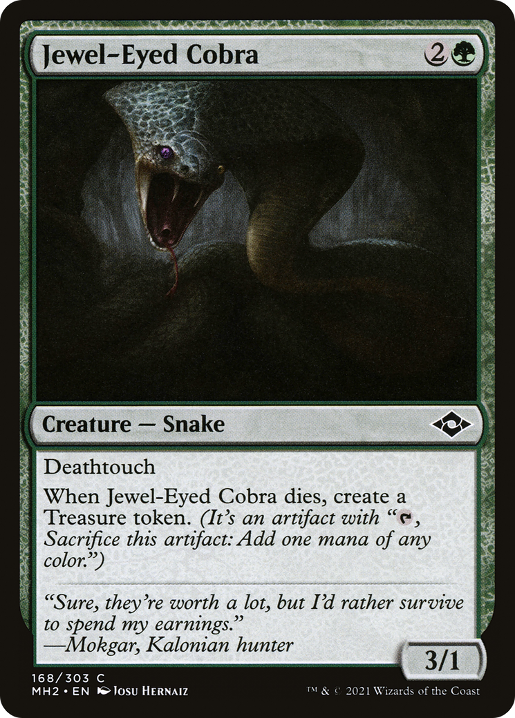 Jewel-Eyed Cobra (MH2-168) [Modern Horizons 2] MTG Single Modern Horizons 2