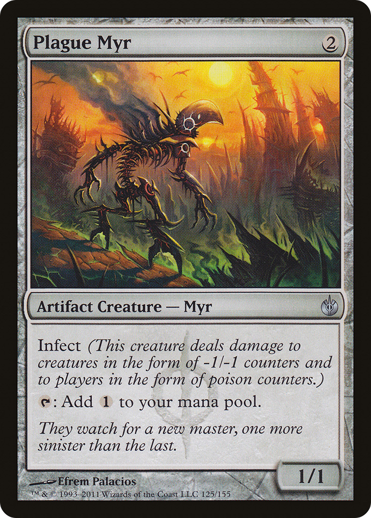 Plague Myr (MBS-125) [Mirrodin Besieged] MTG Single Wizards of the Coast