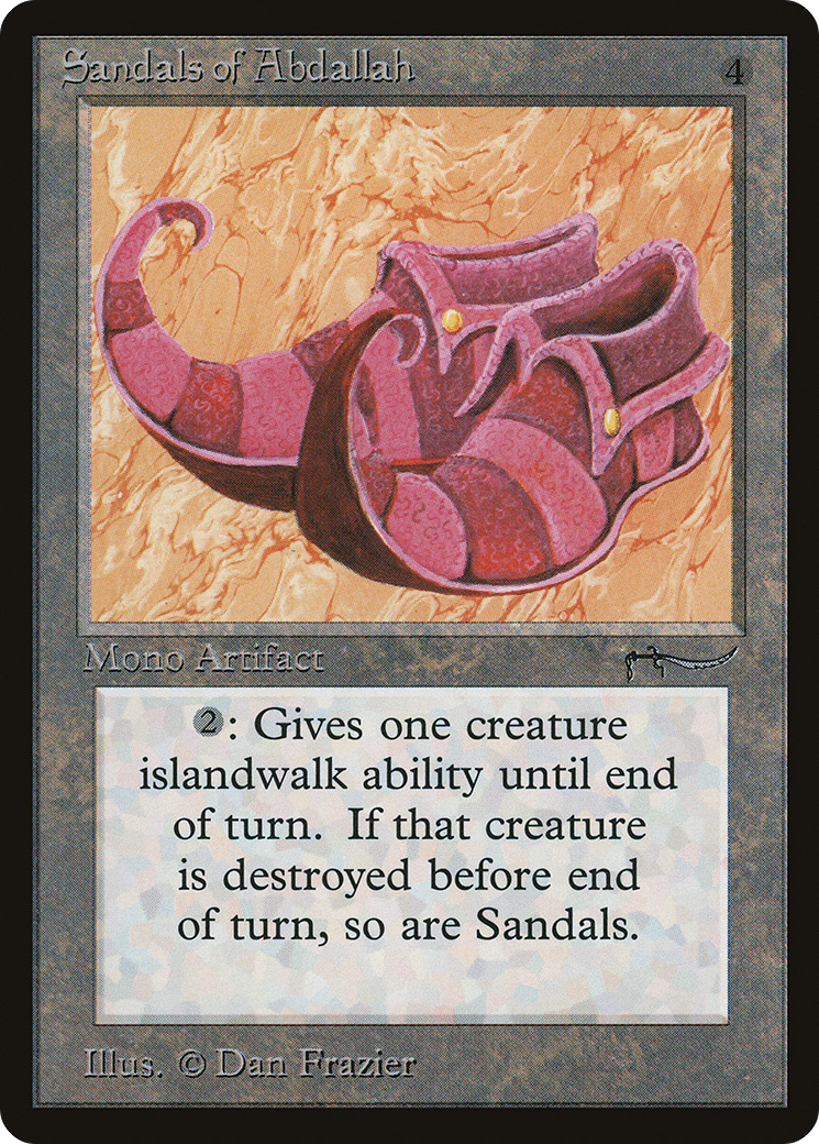 Sandals of Abdallah (ARN-) [Oldschool] Arabian Nights MTG Single Wizards of the Coast