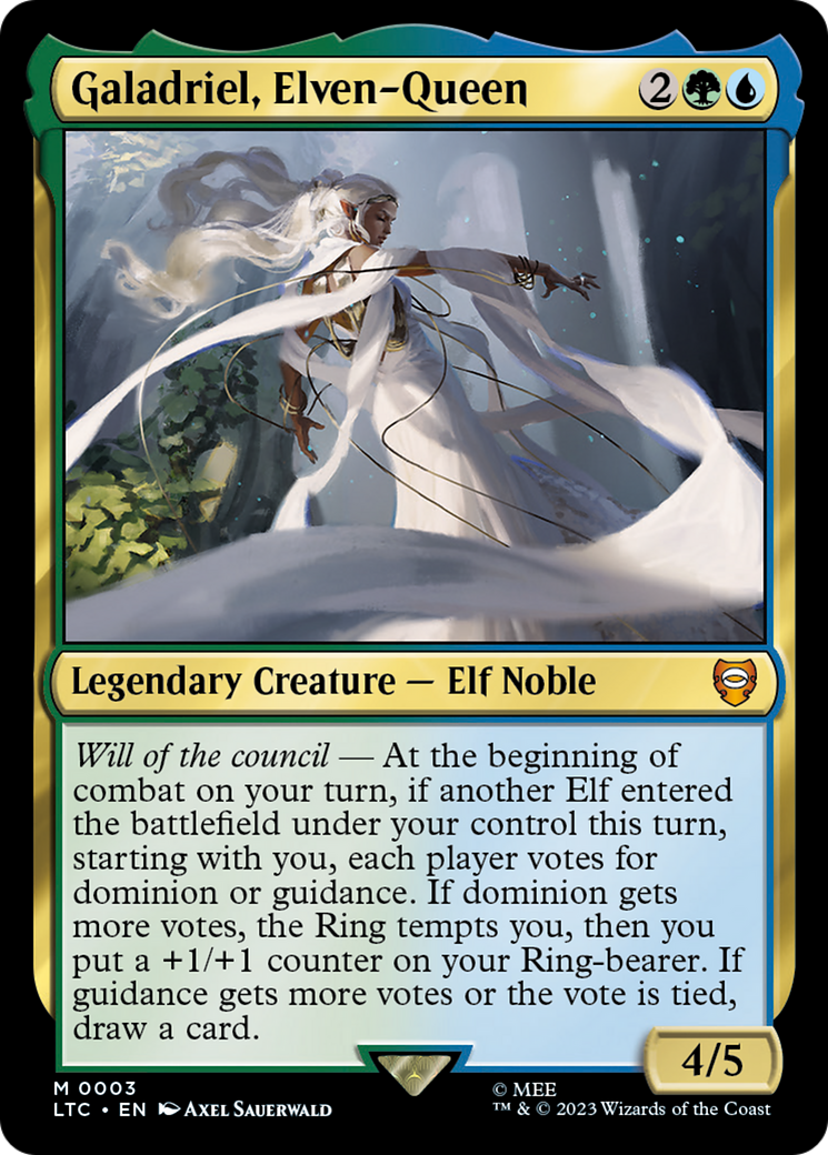 Galadriel, Elven-Queen (LTC-003) [Tales of Middle-earth Commander] Foil MTG Single Wizards of the Coast