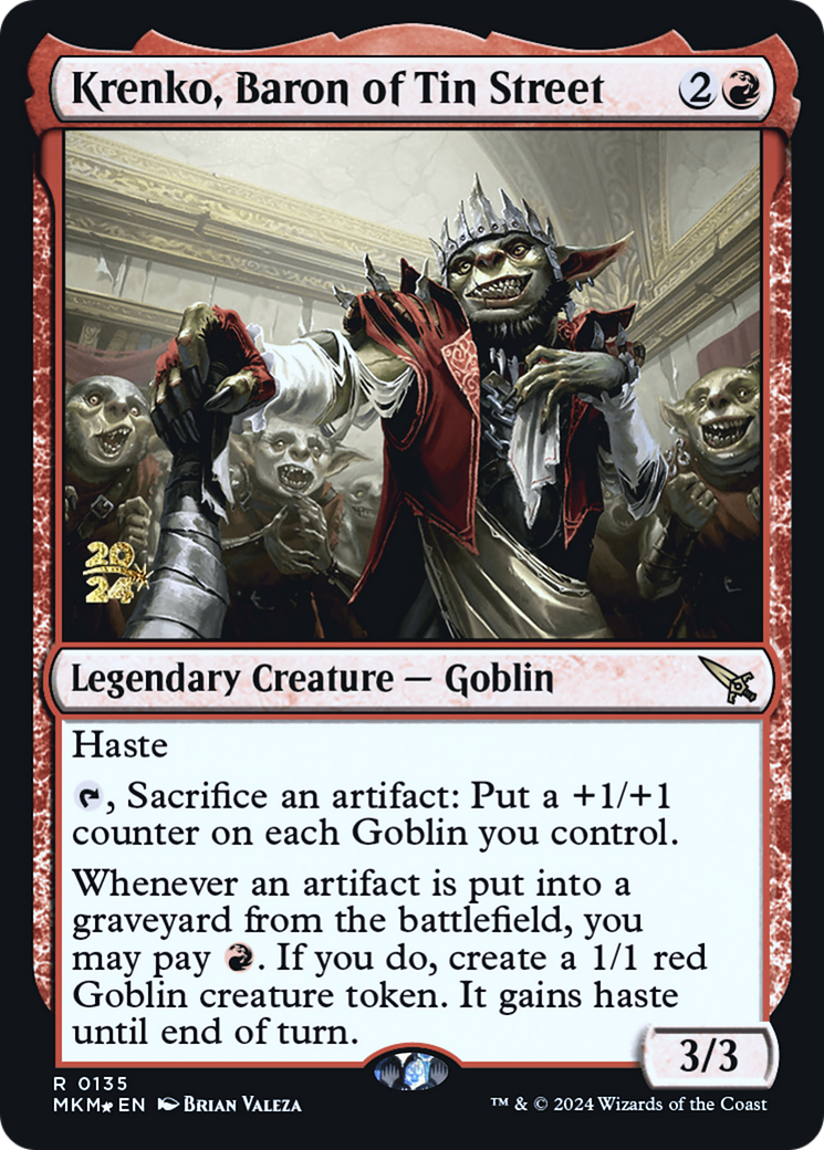 Krenko, Baron of Tin Street (PRE-135) [Murders at Karlov Manor Promos] Foil MTG Single Wizards of the Coast