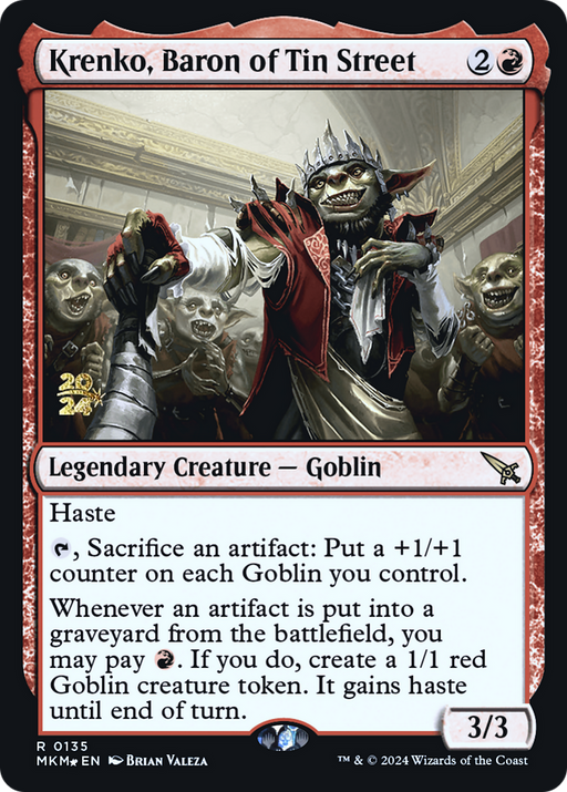 Krenko, Baron of Tin Street (PRE-135) [Murders at Karlov Manor Promos] Foil MTG Single Wizards of the Coast
