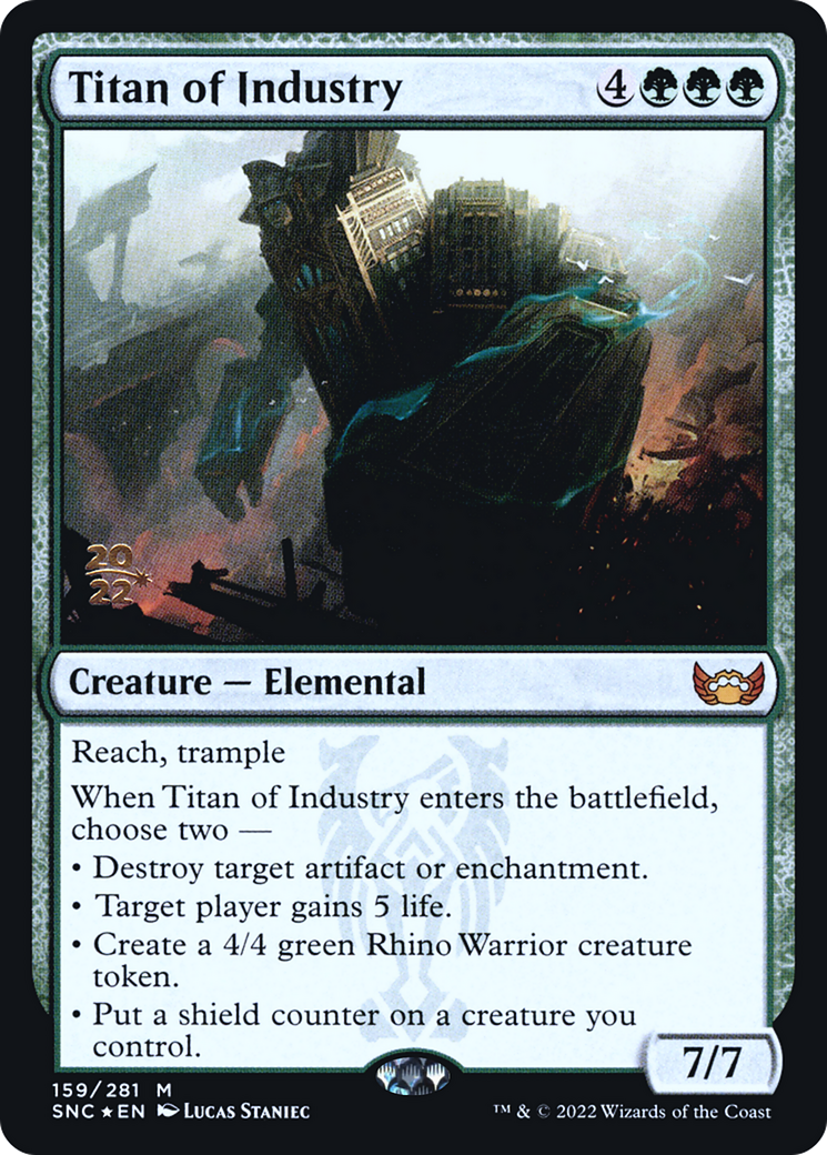 Titan of Industry (PRE-159) [Streets of New Capenna Promos] Foil MTG Single Wizards of the Coast