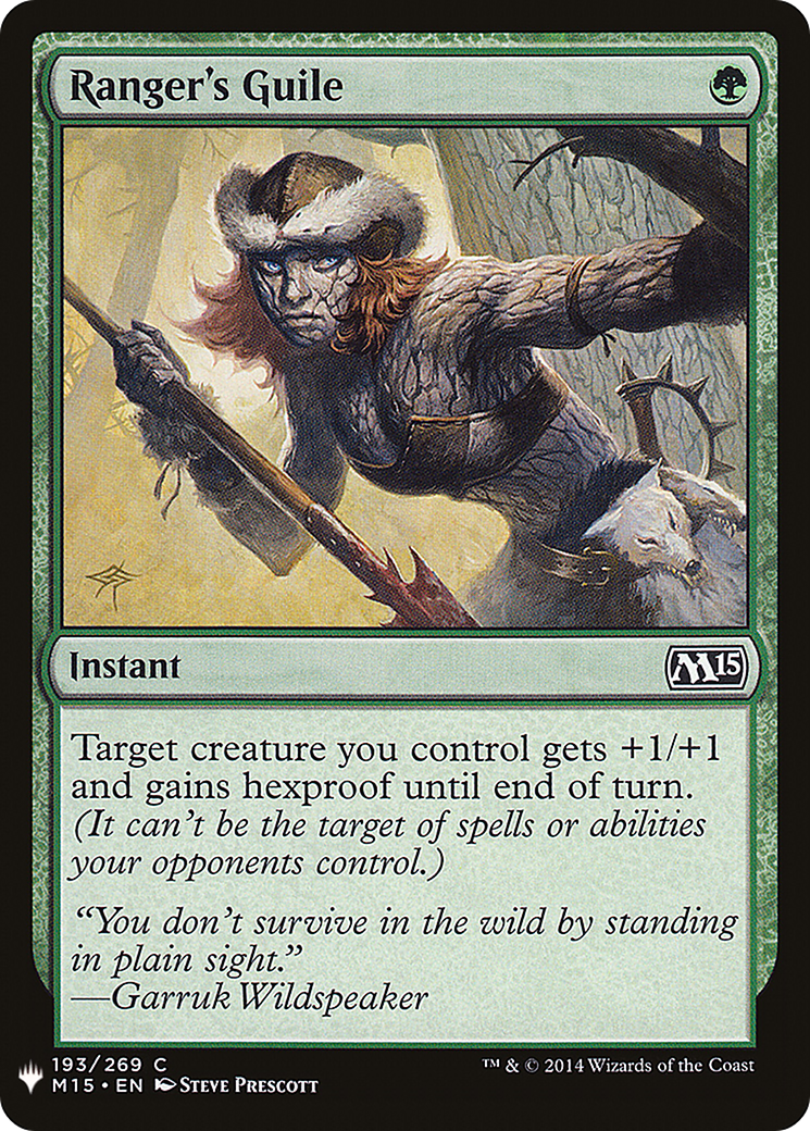 Ranger's Guile (LIST-M15-193) [Mystery Booster] The List MTG Single Wizards of the Coast